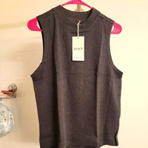 Pact Mock Neck Muscle Tee
